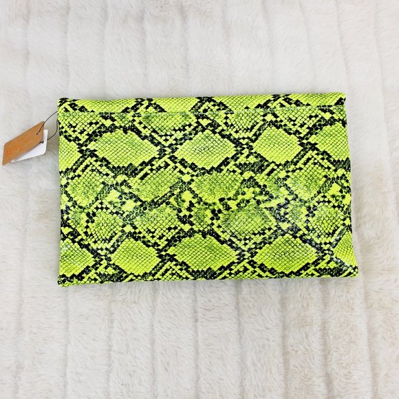 Lime Clutch Purse With Removable Chain Strap NEW